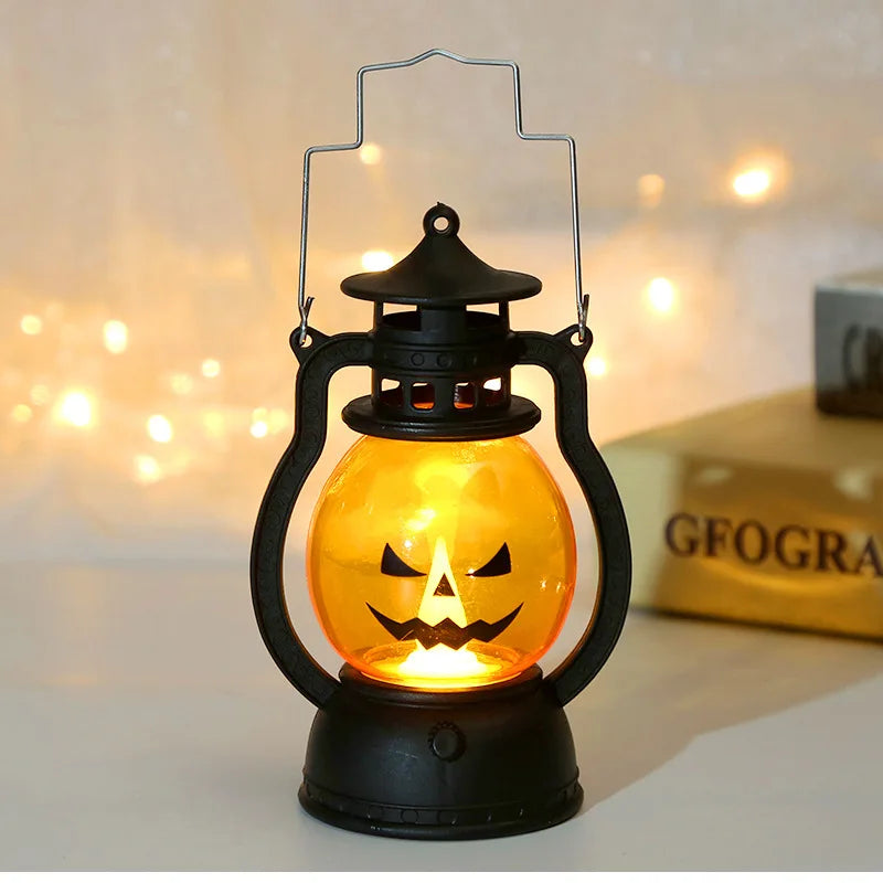 LED Hanging Pumpkin Lantern – Flameless Halloween Candle Light