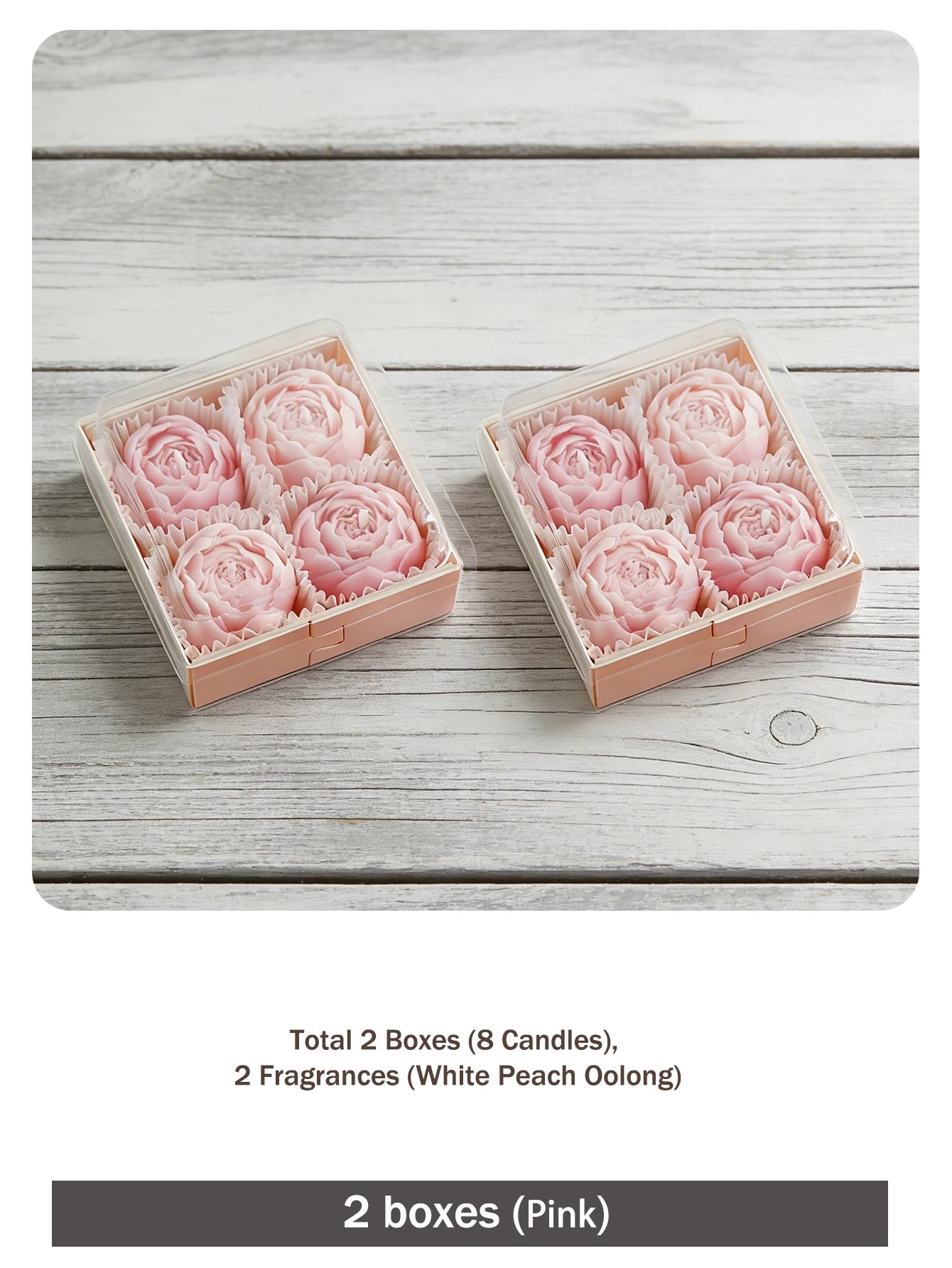 Rose Flower Shaped Soy Wax Candles – Set of 4 - candletown.net