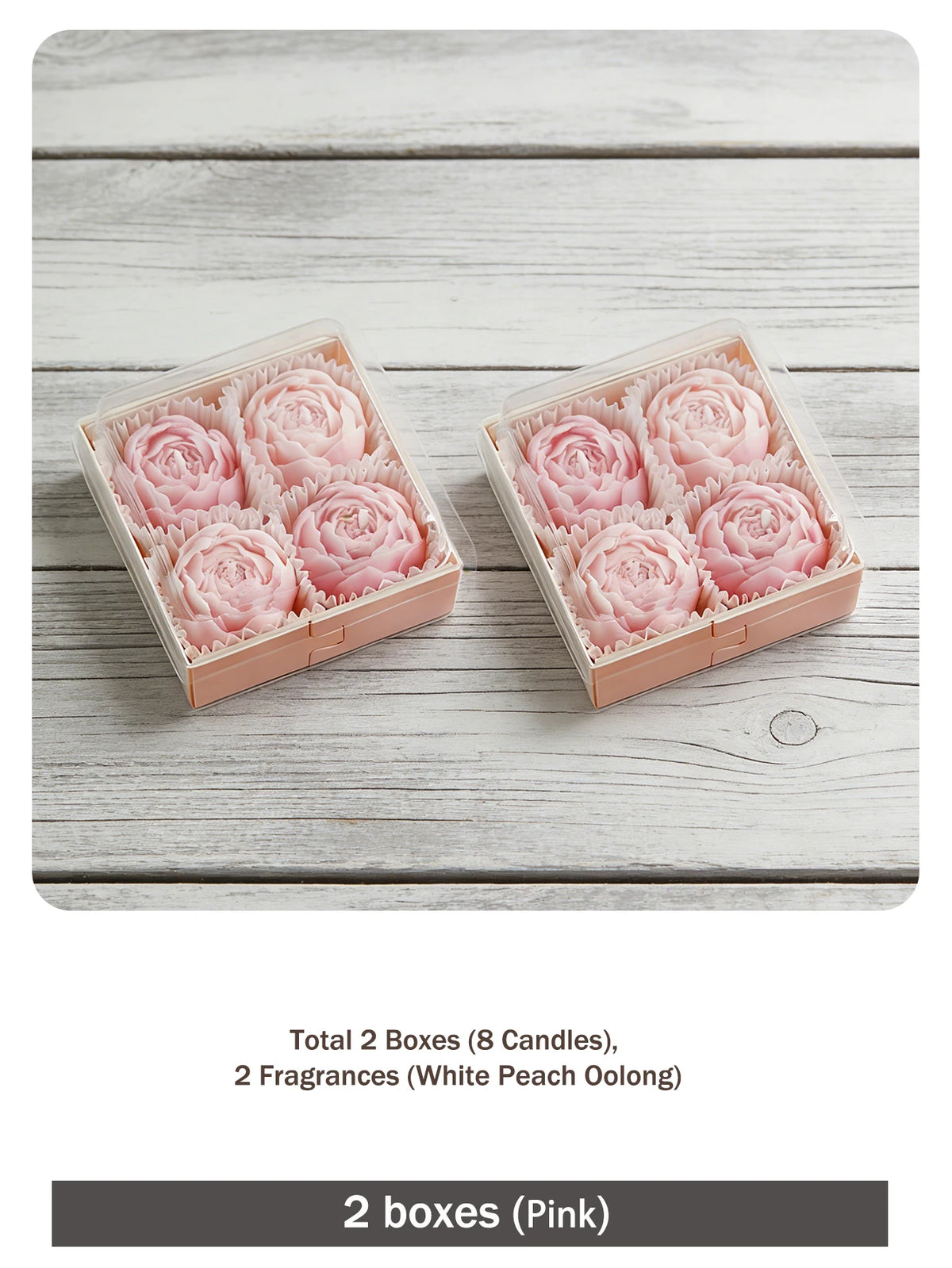 Rose Flower Shaped Soy Wax Candles – Set of 4 - candletown.net