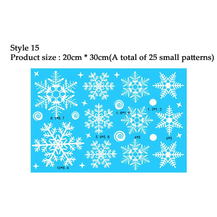 38-Piece Snowflake Window Clings – Reusable Electrostatic Christmas Stickers
