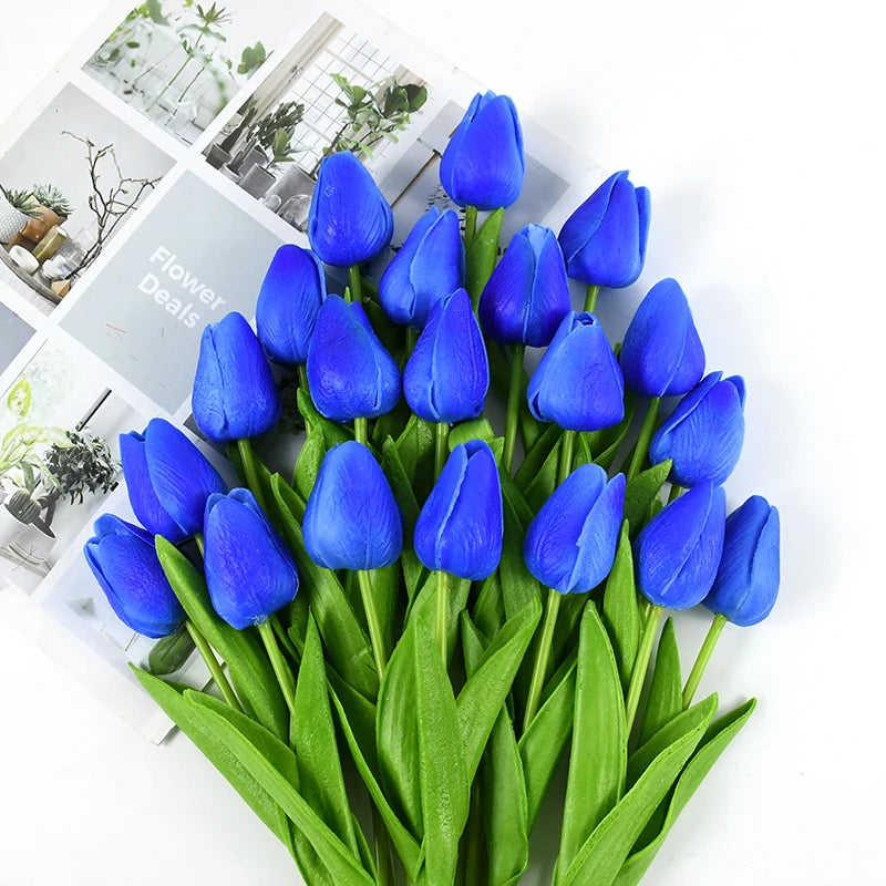 10pcs Tulip Artificial Flowers – Lifelike & Elegant Decor - candletown.net