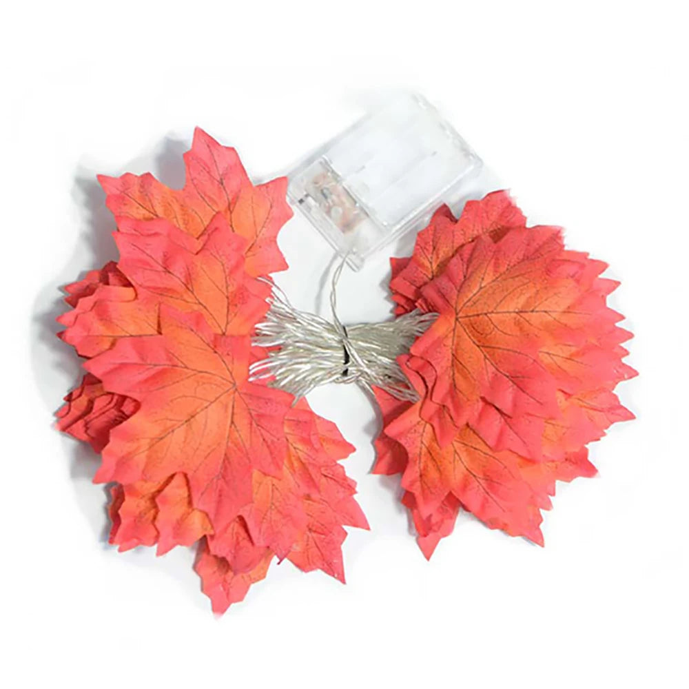 Halloween Maple Leaf LED String Lights – 2/3/6 m Autumn Garland