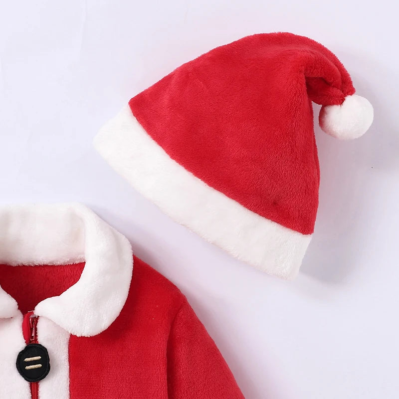 Red and white Santa hat on a white background