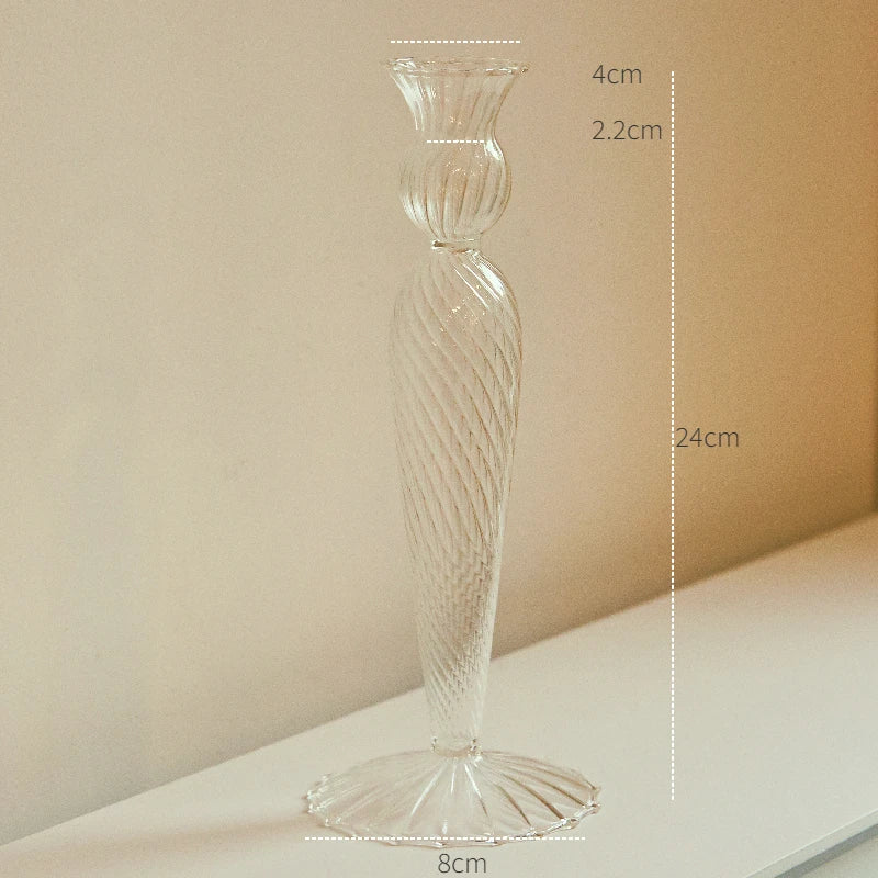 Modern Glass Candle Holder – Nordic Clear Design