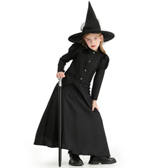 Deluxe Witch Costume Set – Halloween Wizard Dress with Hat for Kids & Adults