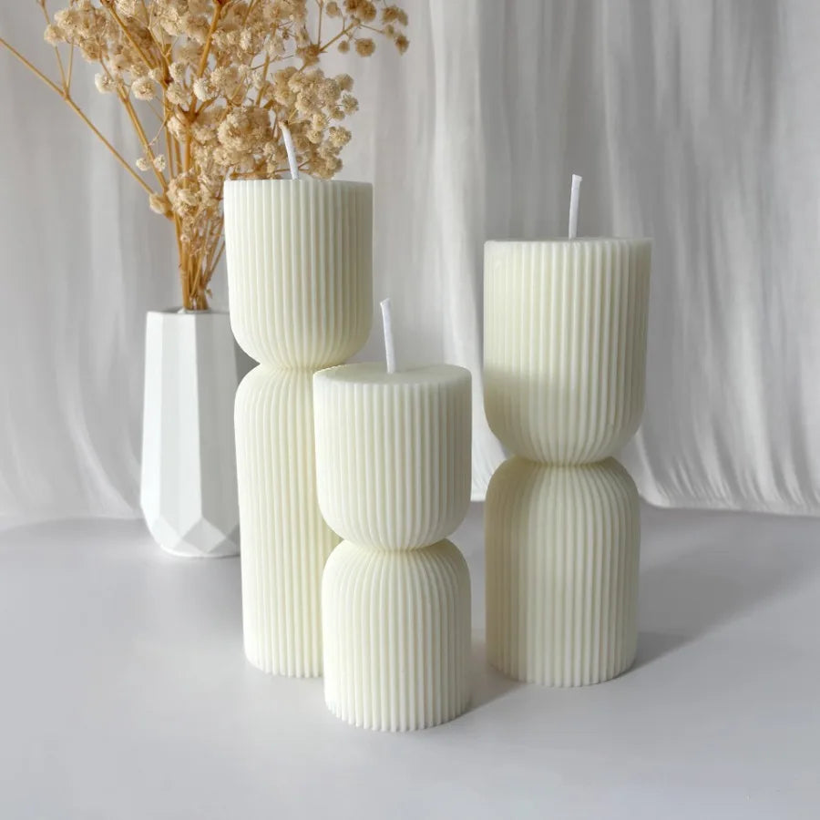 Nordic Minimalist Ribbed Soy Wax Candle - candletown.net