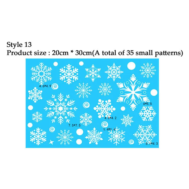 38-Piece Snowflake Window Clings – Reusable Electrostatic Christmas Stickers
