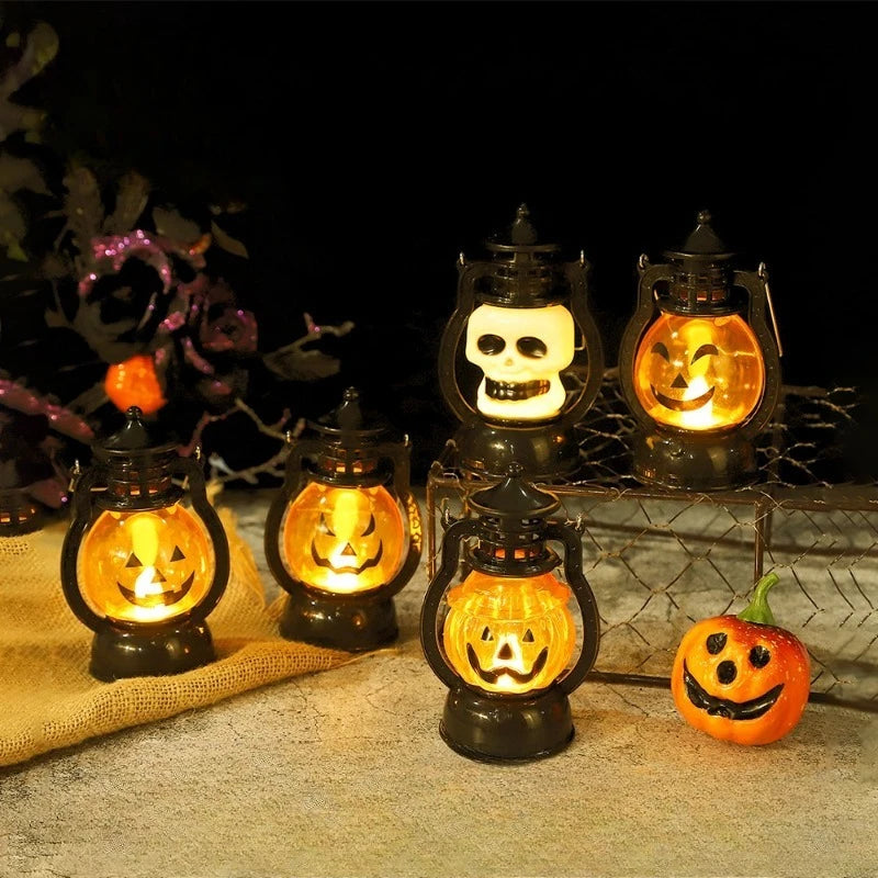 LED Halloween Pumpkin or Skull Lamp – Flameless Vintage Light