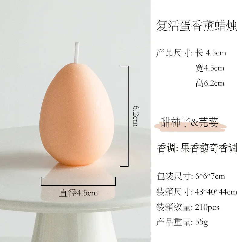 2pc Easter Egg Scented Scented Candle Creative Egg-shaped Religious Festival Atmosphere Display, Egg-shaped Candle - candletown.net