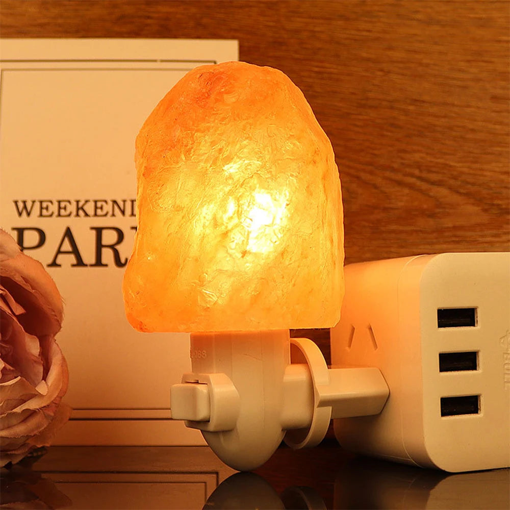 Himalayan Salt Lamp Night Light – Natural Air Purifier & Stress Relief