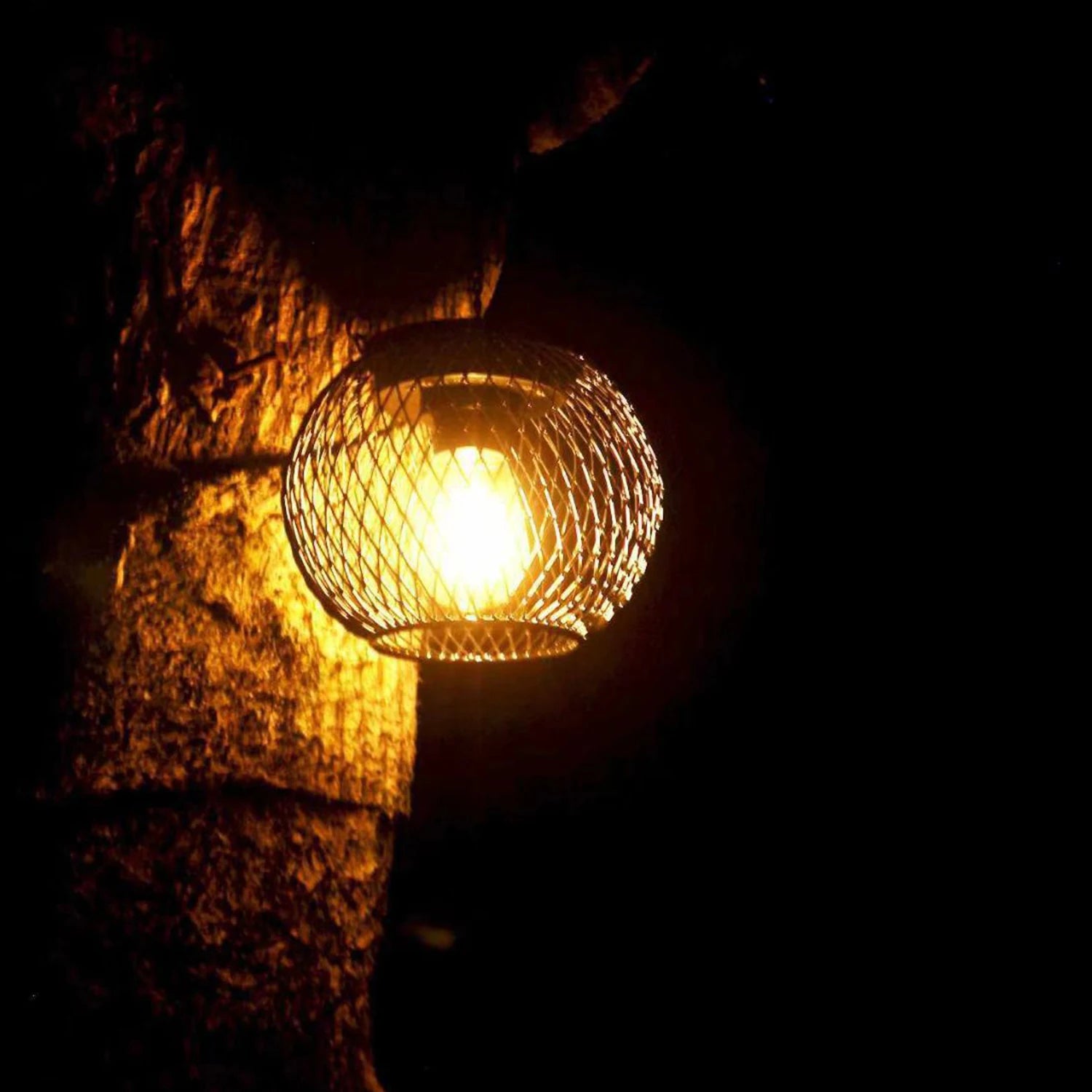 Outdoor Solar Grid Lantern – Waterproof Hanging Lamp