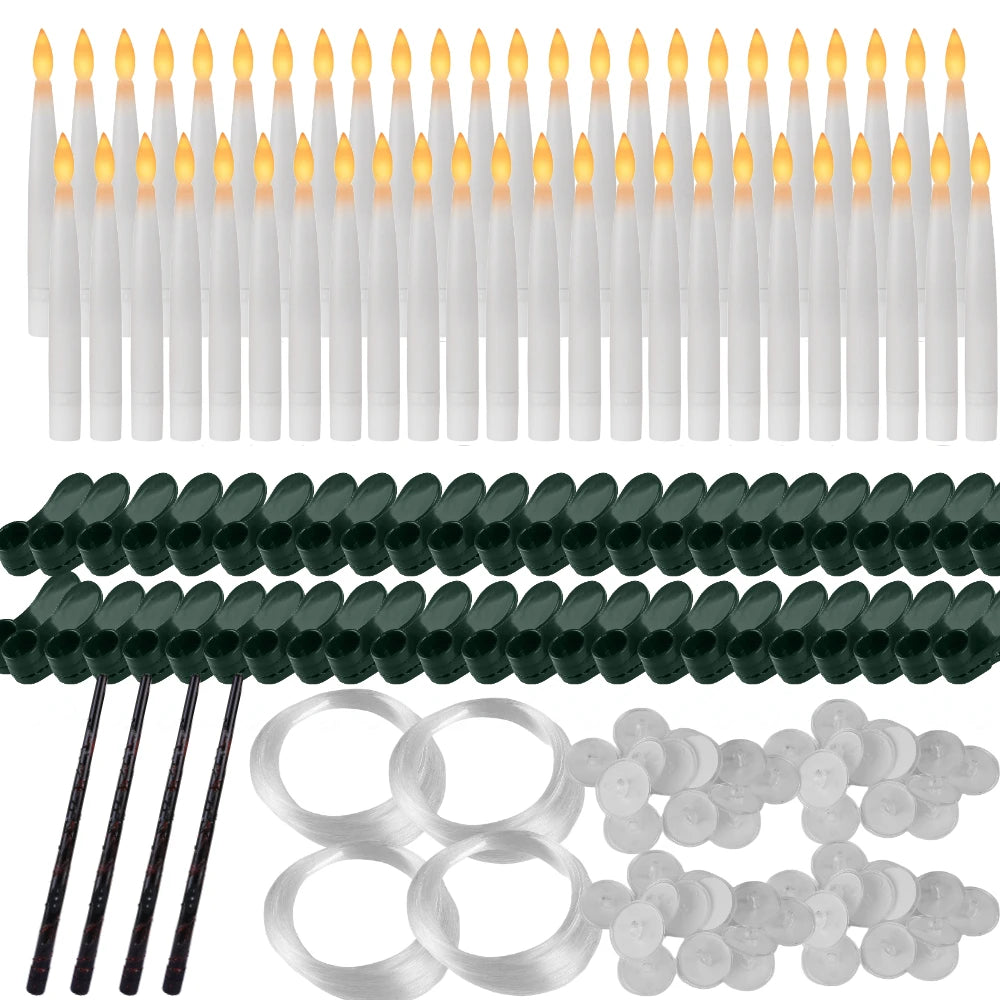 Flameless LED Taper Candles for Christmas Tree