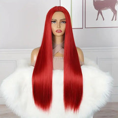 Long Straight Synthetic Wig with Bangs – Natural Look Wig for Women