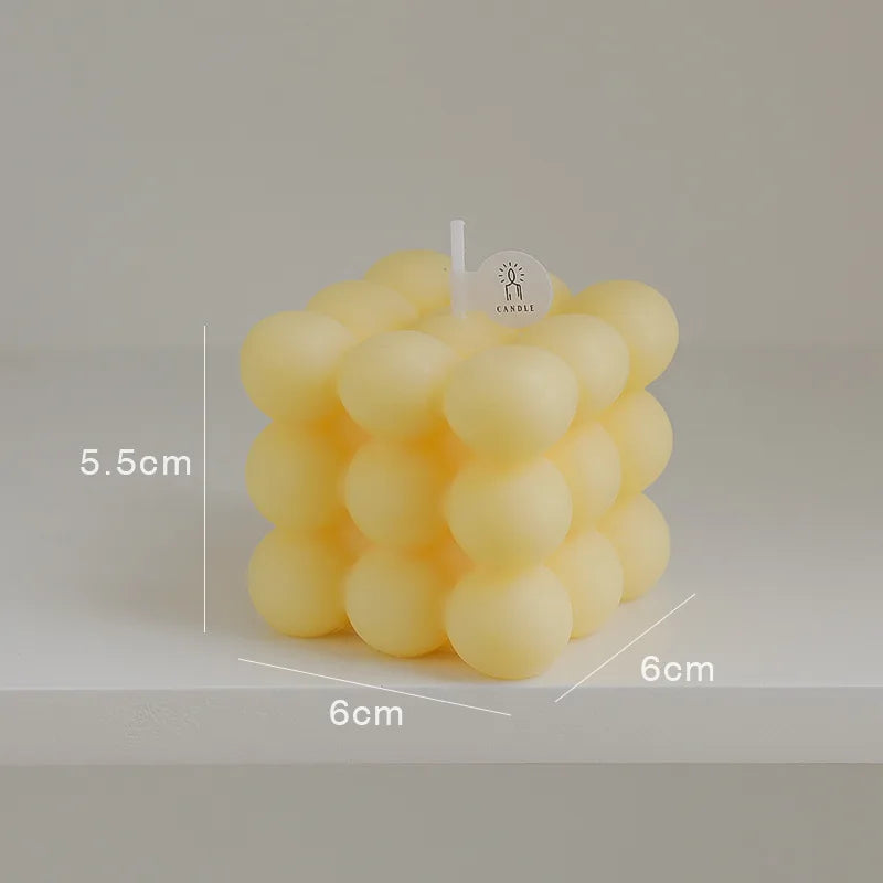 Big Cube Bubble Scented Candle – Modern Sculpted Design