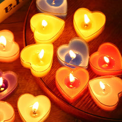 9pcs Heart-Shaped Scented Tea Light Candles - candletown.net