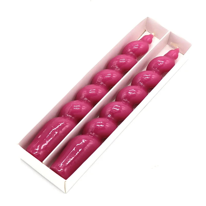 2pc Spiral Scented Dinner Taper Candles - candletown.net