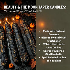 Black & Gold Drip Taper Candles – 6-Piece Gothic Candle Set - candletown.net