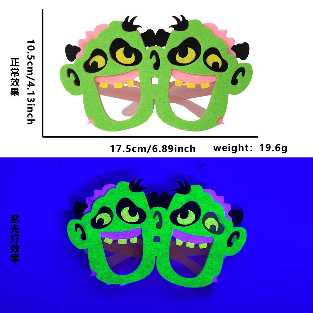 Halloween Costume Accessories Set – Glasses, Mask, Bat Hair Clip & Bracelet
