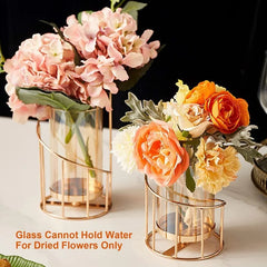 Gold Metal Candle Holder