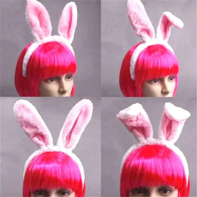 Plush Bunny Ears Headband – Cute & Soft for Easter & Cosplay - candletown.net