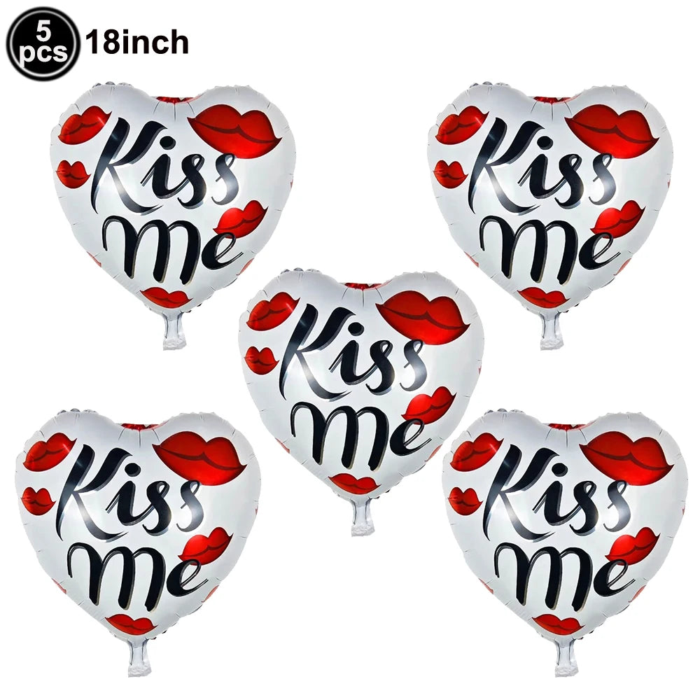 Heart Shaped Foil Balloons – 18 Inch (5 pcs) - candletown.net