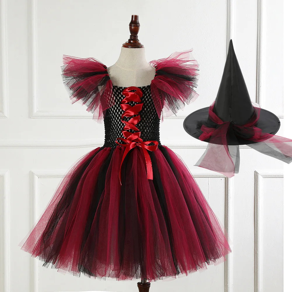 Kids Witch Costume – Hat, Broom & Accessory Options (Multicolor)