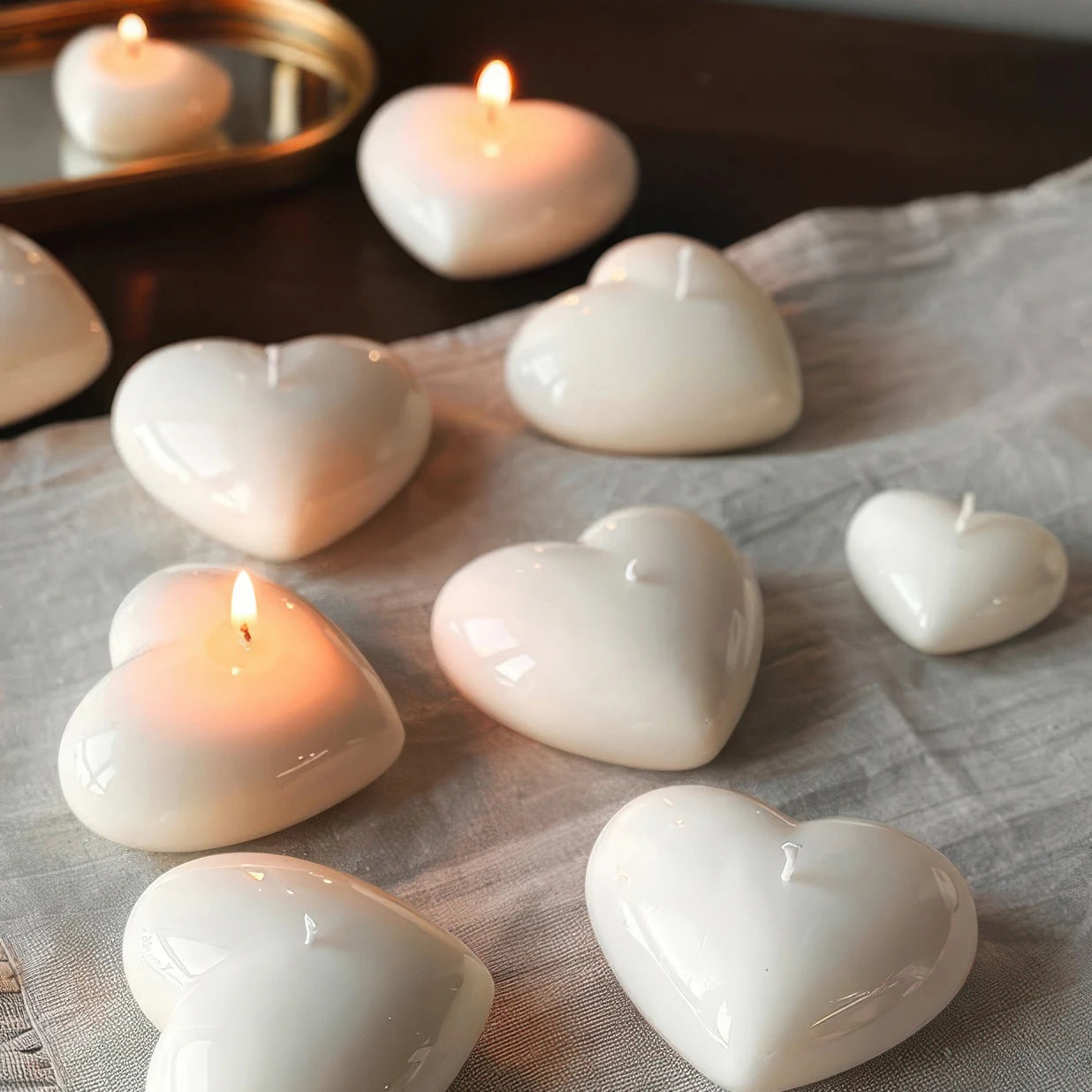 Heart Shaped Scented Candles – Valentine’s Day Set