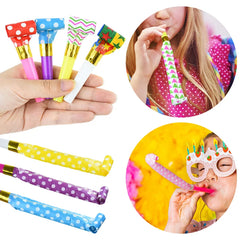 Colorful Party Blowout Whistles – Birthday Celebration Noise Makers - candletown.net