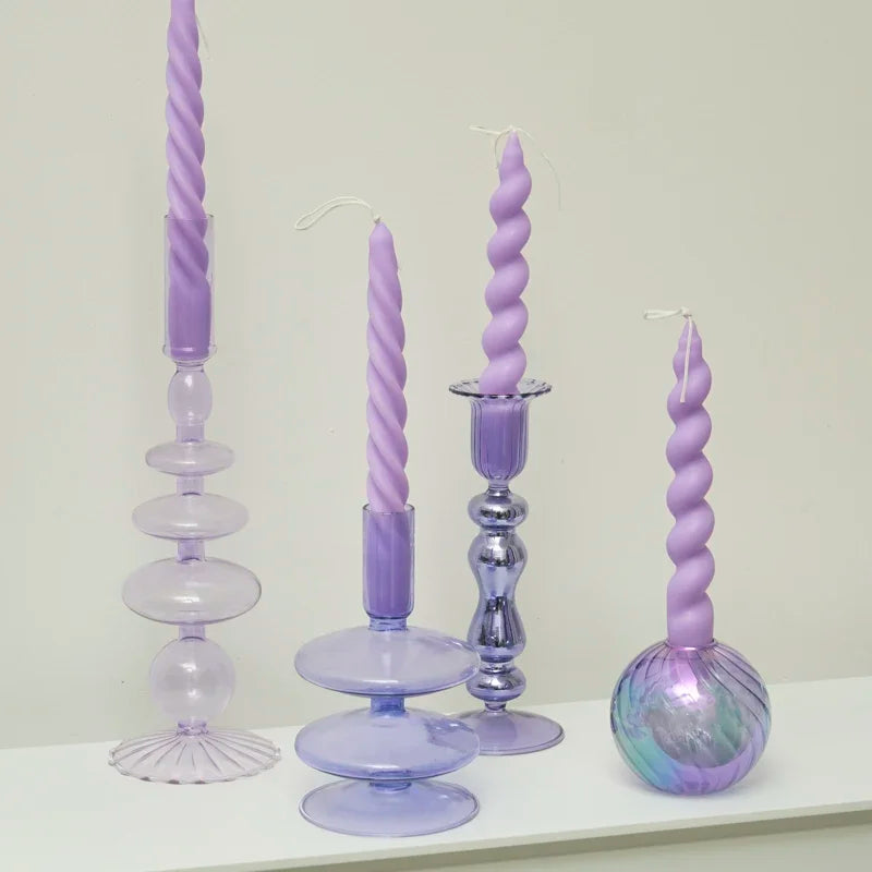 Colorful Glass Candle Holder - candletown.net