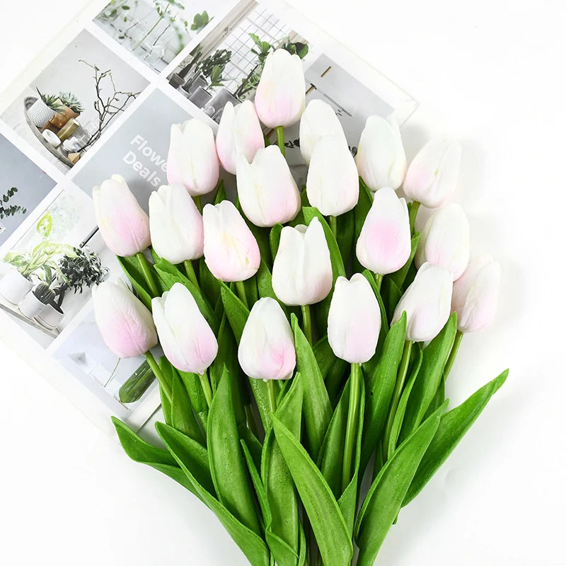 10pcs Tulip Artificial Flowers – Lifelike & Elegant Decor - candletown.net