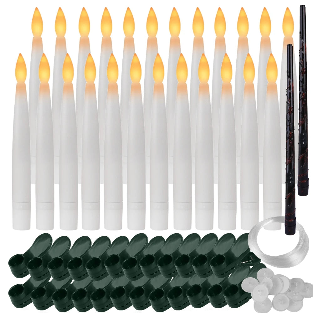 Flameless LED Taper Candles for Christmas Tree