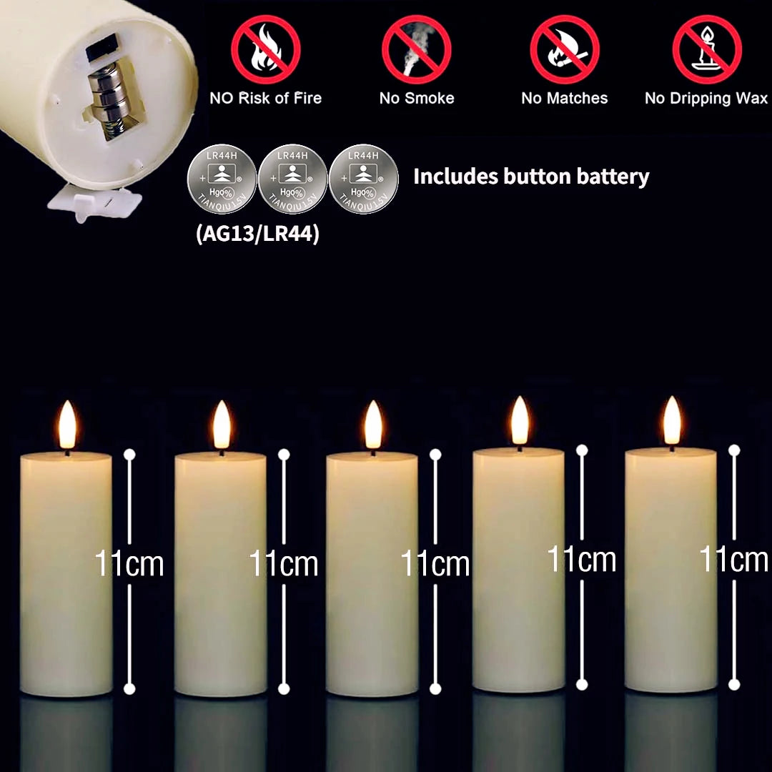 Flameless LED Candles Bulk Set