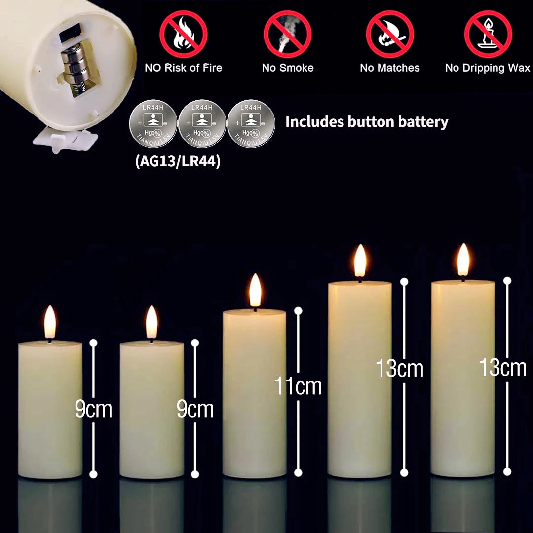 Flameless LED Candles Bulk Set