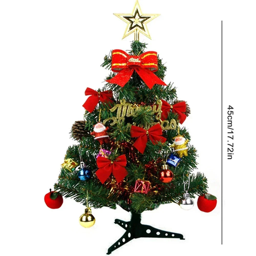 Tabletop Christmas Tree with Decorative Ornaments