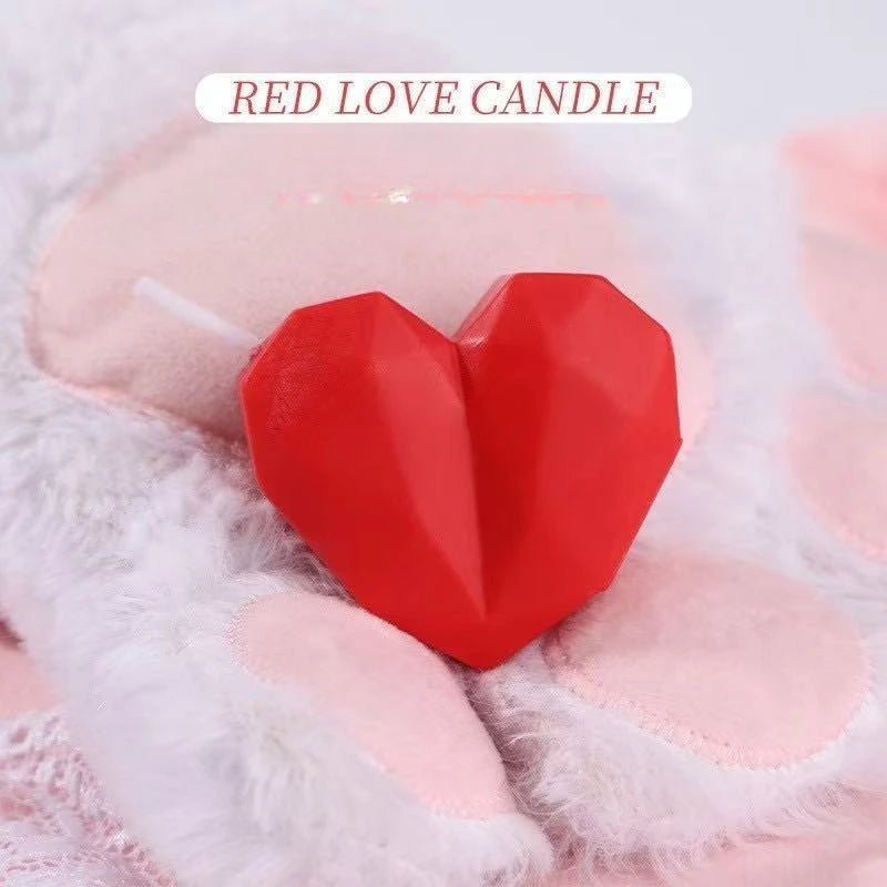 Red Heart Shaped Scented Candle