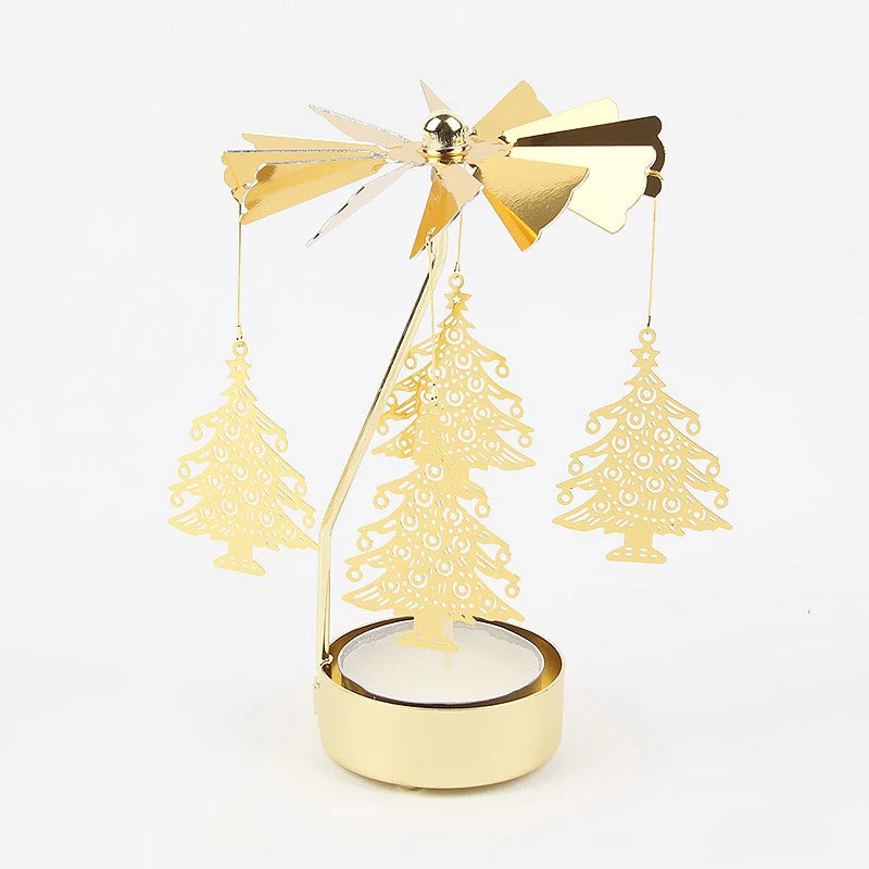 Golden Angel Chime Rotating Candle Holder - candletown.net