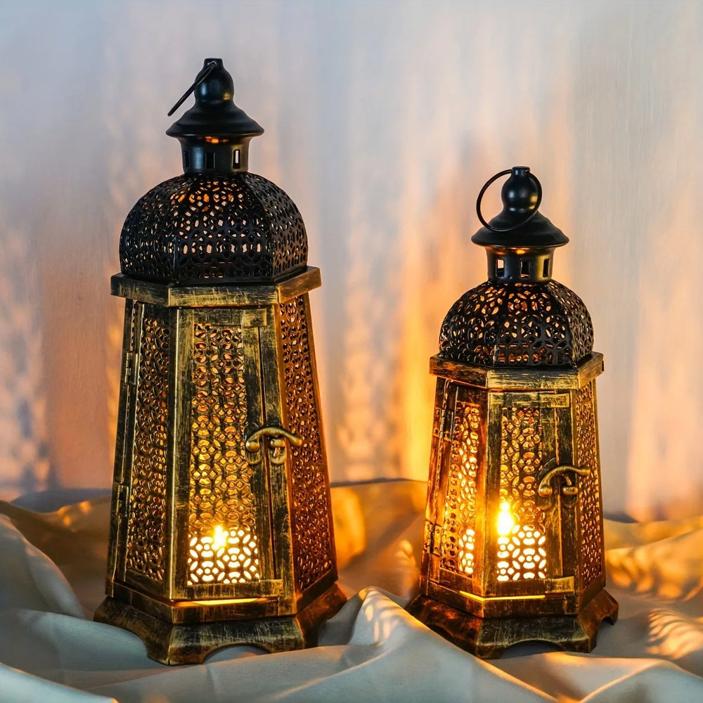Rustic Vintage Metal Candle Lantern – Nordic & Farmhouse Decor - candletown.net