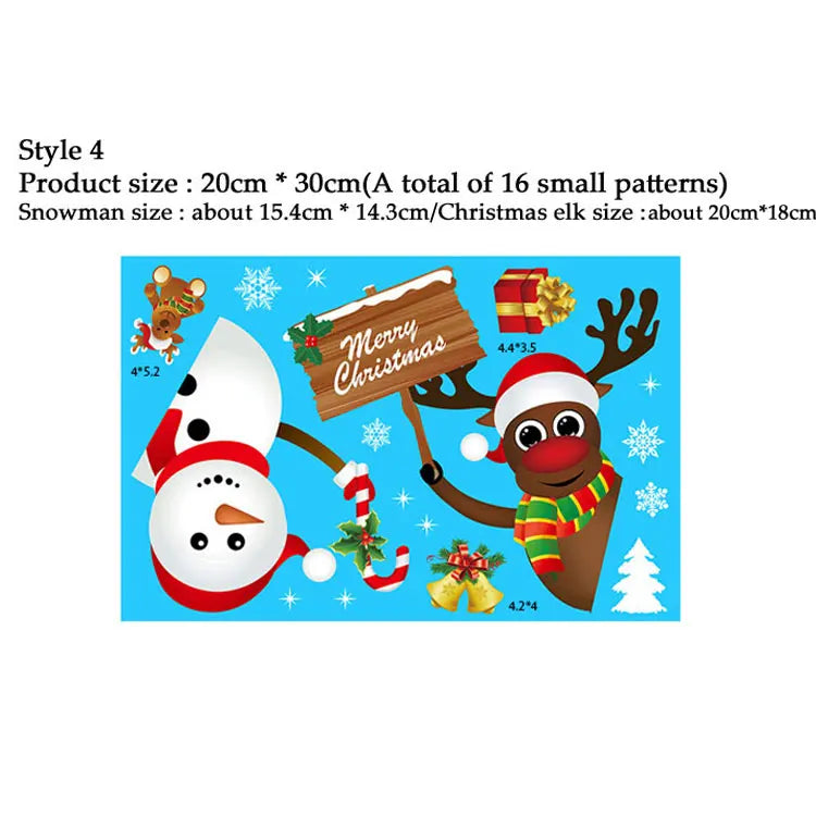 38-Piece Snowflake Window Clings – Reusable Electrostatic Christmas Stickers