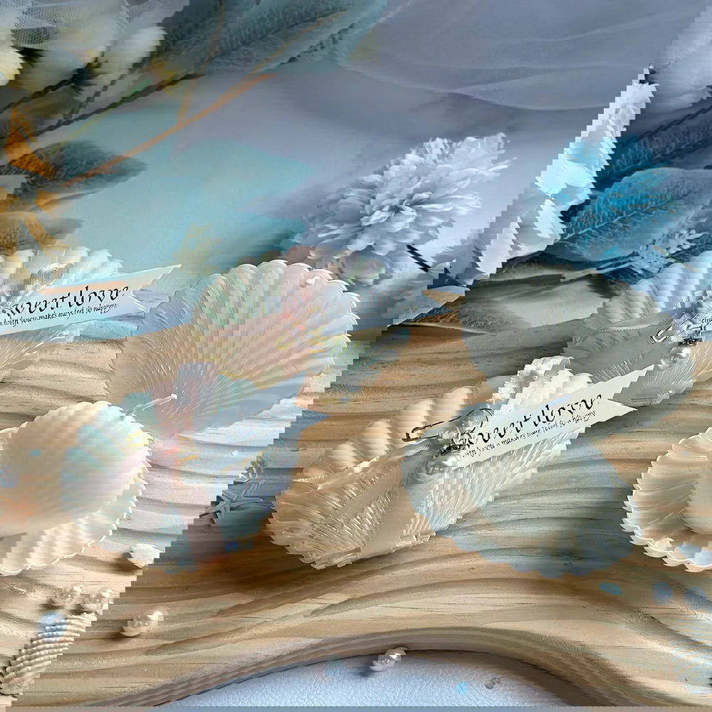 Shell Pearl Scented Candle - Freesia Wedding Favors & Holiday Gifts - candletown.net