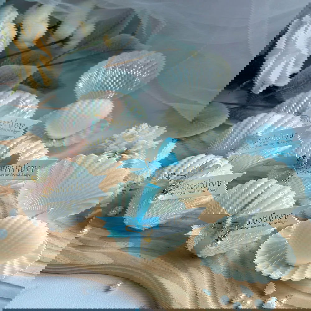 Shell Pearl Scented Candle - Freesia Wedding Favors & Holiday Gifts - candletown.net