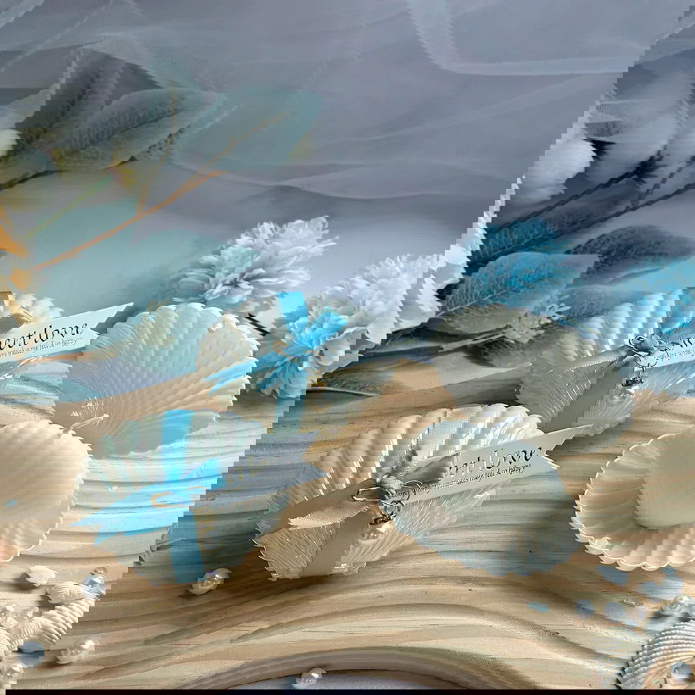 Shell Pearl Scented Candle - Freesia Wedding Favors & Holiday Gifts - candletown.net