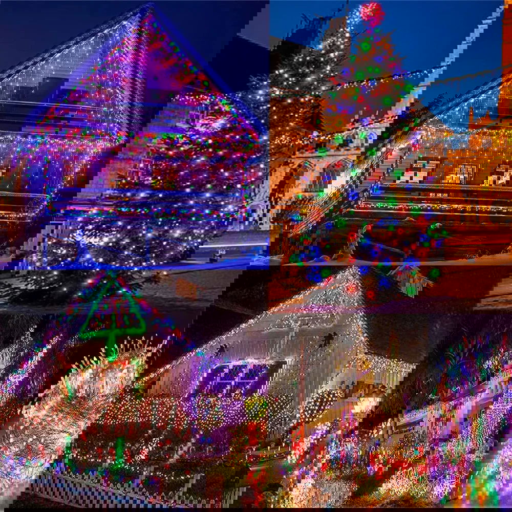 Solar Curtain Icicle Lights - Outdoor Fairy String Lights for Garden & Holiday Decor - candletown.net