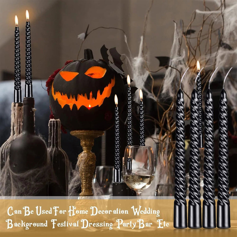 Spiral Taper Candles - 10-Inch Classic Unscented Design - candletown.net