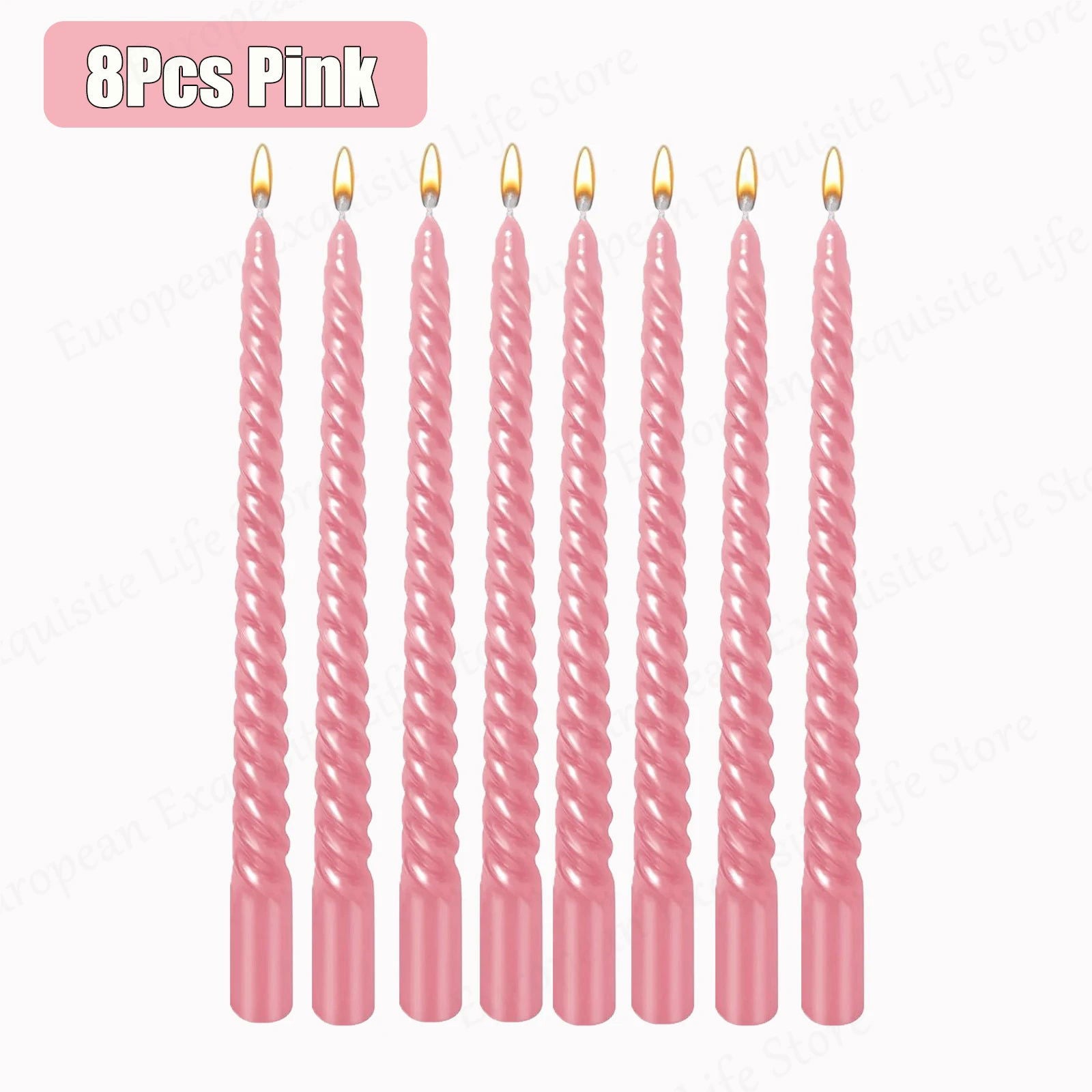 Spiral Taper Candles - 10-Inch Classic Unscented Design - candletown.net