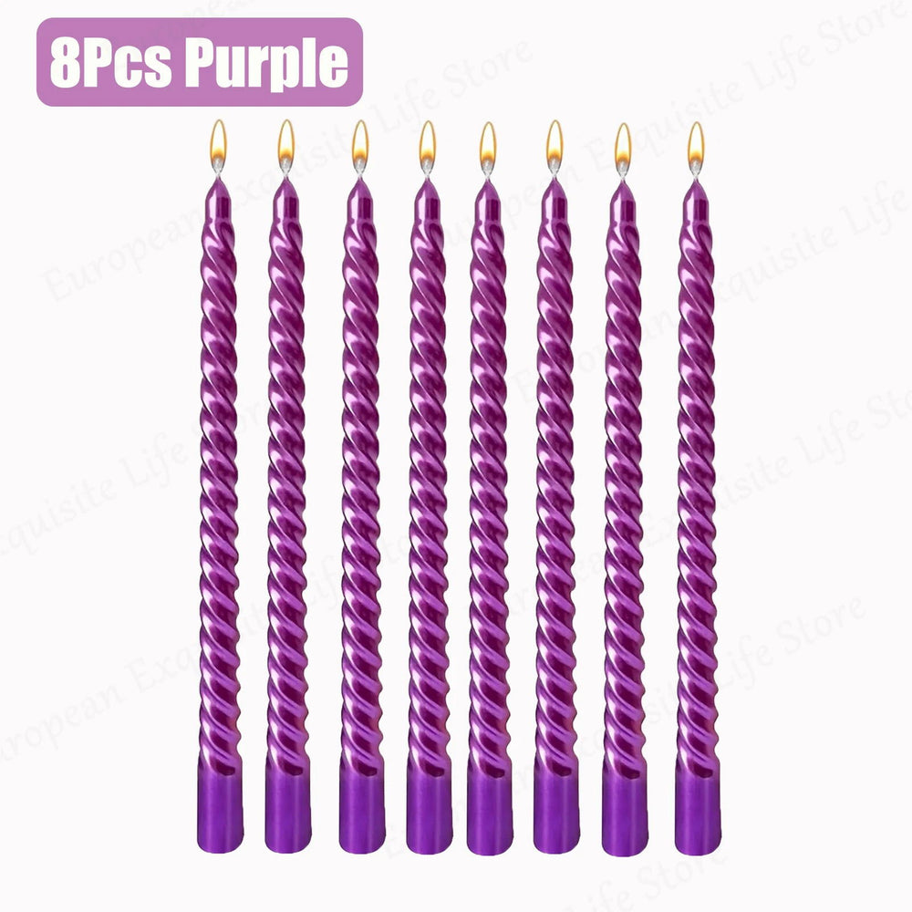 Spiral Taper Candles - 10-Inch Classic Unscented Design - candletown.net