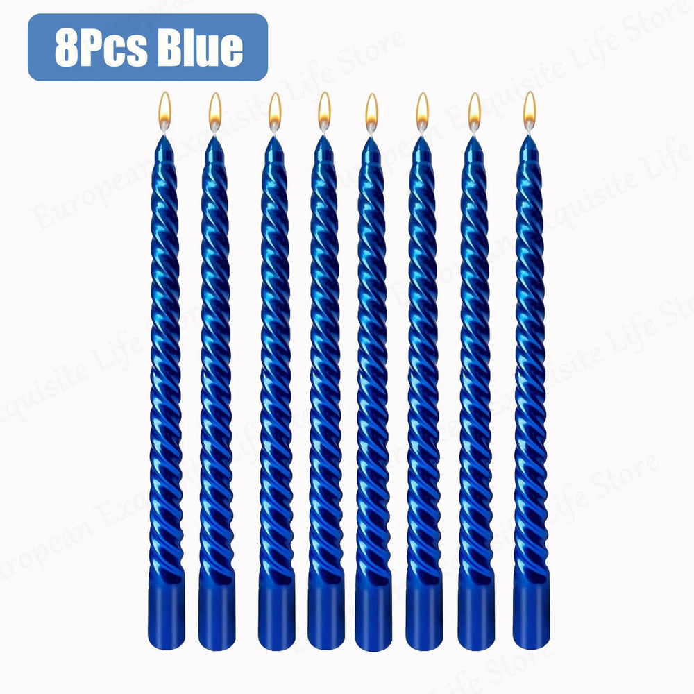 Spiral Taper Candles - 10-Inch Classic Unscented Design - candletown.net