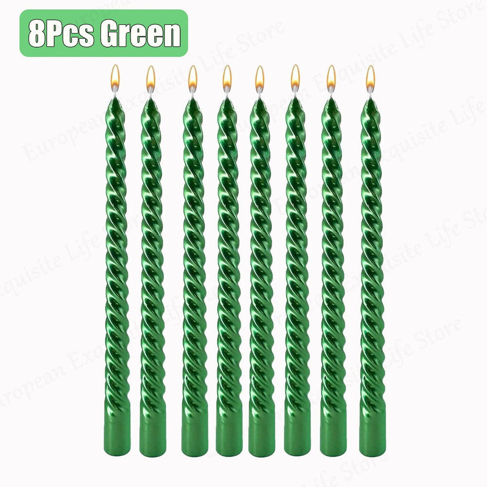 Spiral Taper Candles - 10-Inch Classic Unscented Design - candletown.net