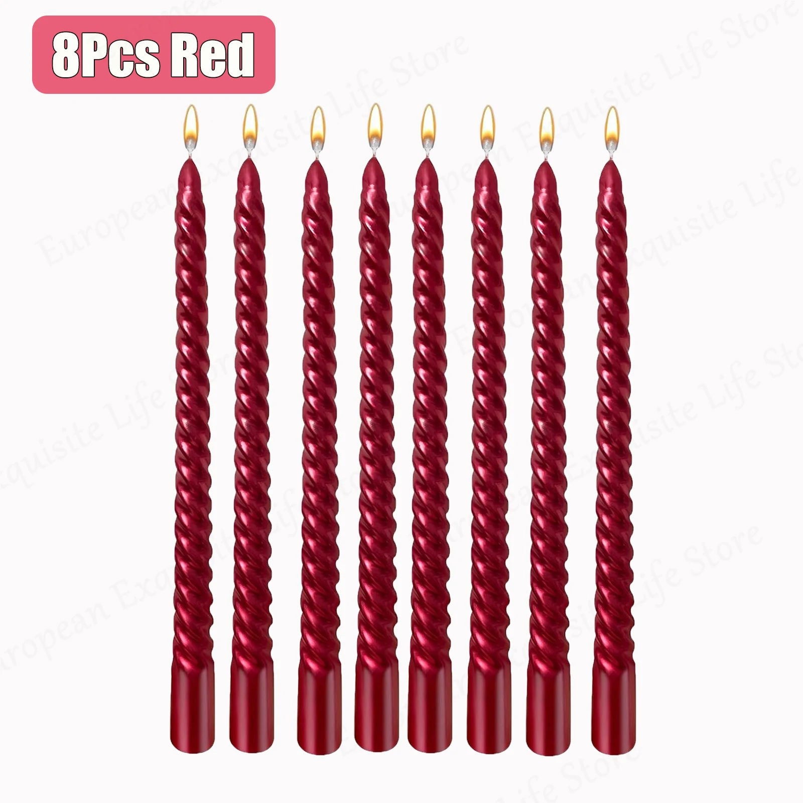 Spiral Taper Candles - 10-Inch Classic Unscented Design - candletown.net