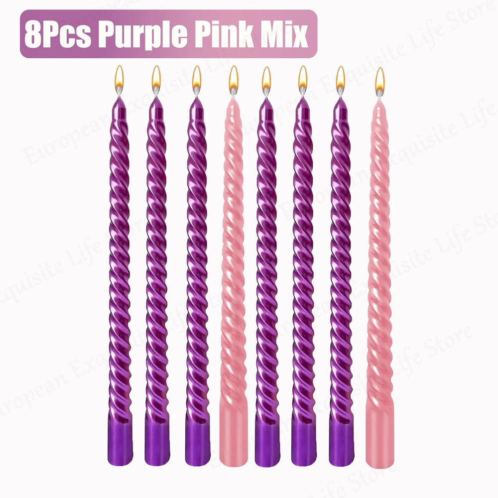 Spiral Taper Candles - 10-Inch Classic Unscented Design - candletown.net