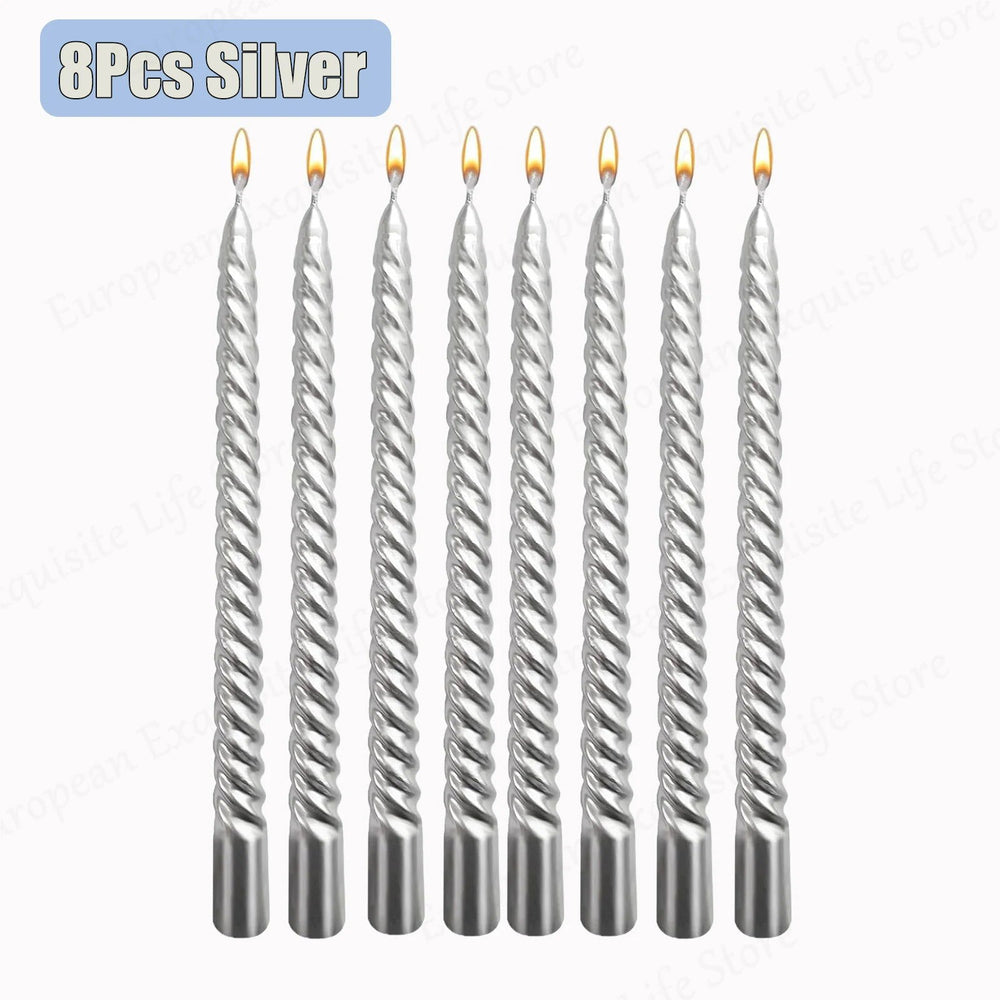 Spiral Taper Candles - 10-Inch Classic Unscented Design - candletown.net